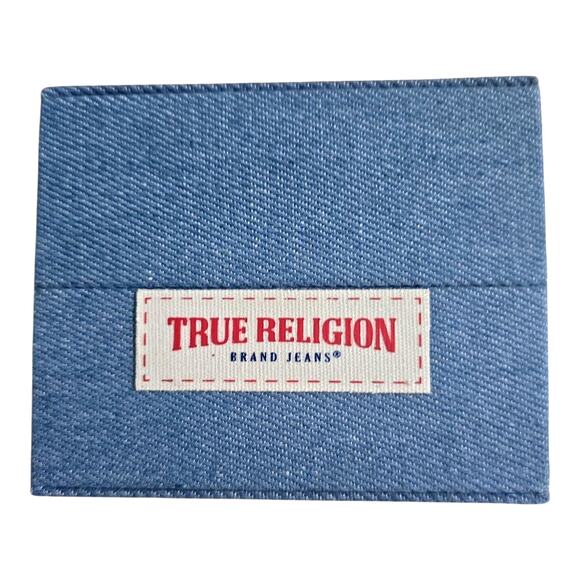 True Religion Women’s Gold Navy Denim Strap Watch Rectangular Lock Charm TRL100 - Picture 12 of 13